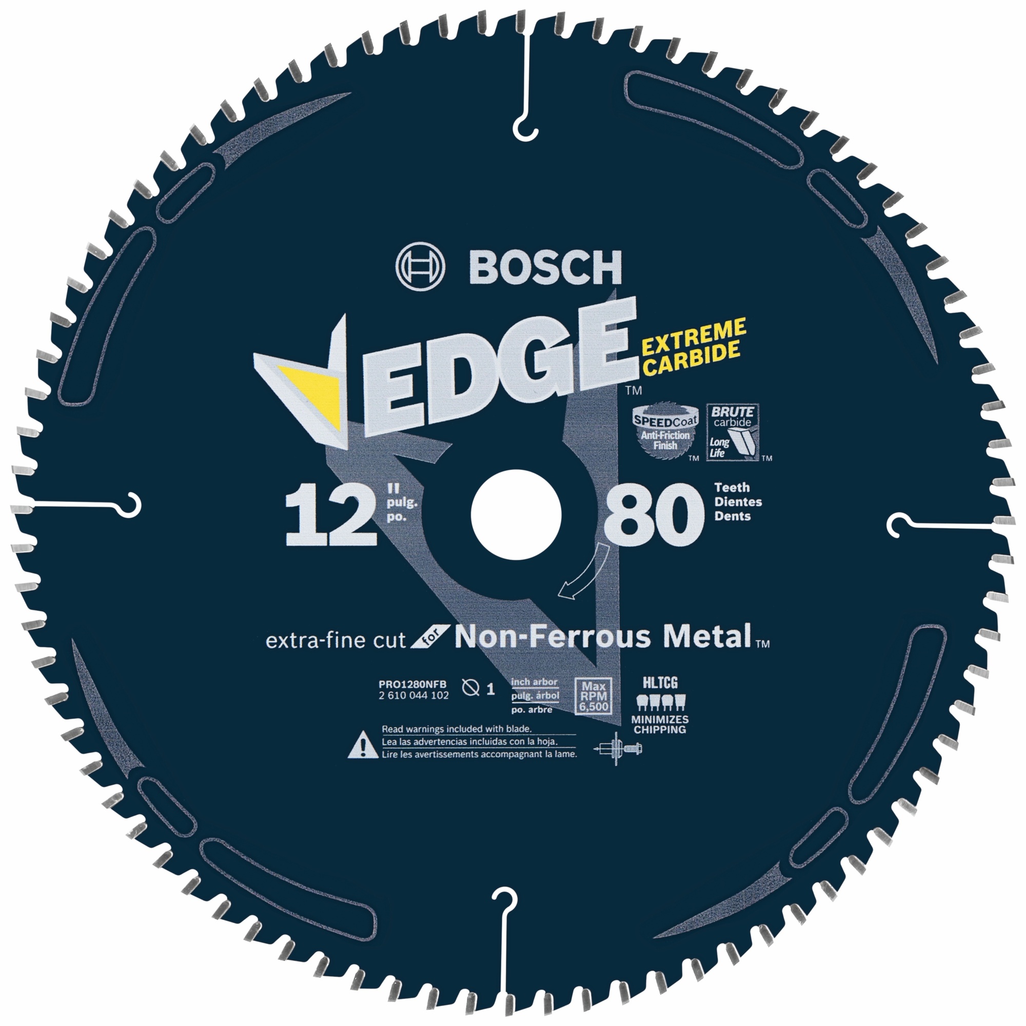 Bosch Edge Non-Ferrous Metal-Cutting Circular Saw Blade — 12in., 80 Tooth, Model# PRO1280NFB